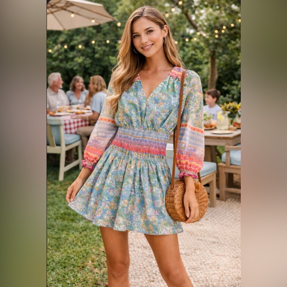 Current Air Dresses & Skirts - Current Air Fairy Tale Bohemian Floral Patchwork Boho Festival‎ Dress